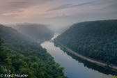 04L-28  MIST IN  THE NEW RIVER GORGE, WV  © KENT MASON