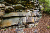 04L-22  EXPOSED ROCK ON A SLOPE OF THE NEW RIVER GORGE, WV  © KENT MASON